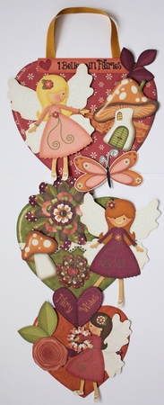 Fairy Garden  Hanging Hearts Trio by Marion Kimberley-Scott