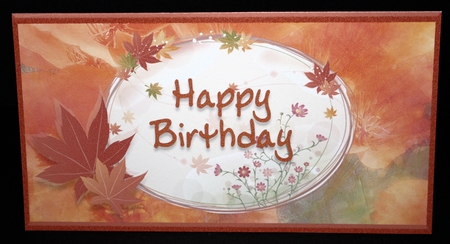 Leafy Gift Voucher/Money Wallet/Pocket -  Happy Birthday by Marion Kimberley-Scott