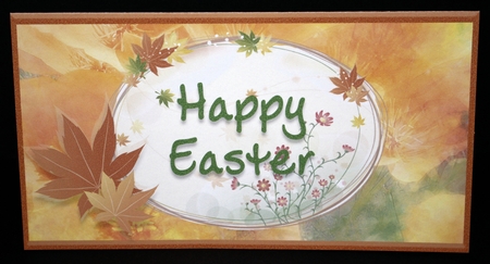 Leafy Gift Voucher/Money Wallet/Pocket -  Happy Easter by Marion Kimberley-Scott