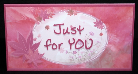 Leafy Gift Voucher/Money Wallet/Pocket -  Just for You by Marion Kimberley-Scott