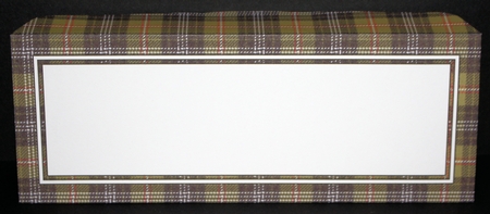 Mini DL (80 x 215mm) Tartan Plaid envelope by Marion Kimberley-Scott