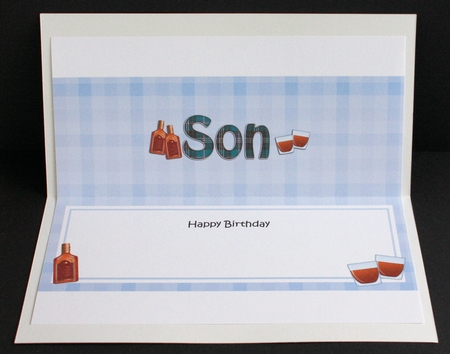 Large DL Happy Birthday SON insert by Marion Kimberley-Scott