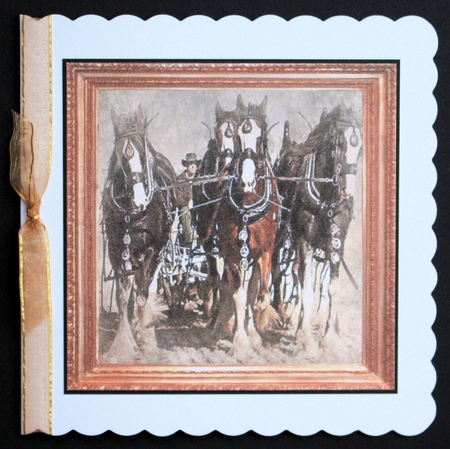 SHIRE HORSES PLOUGHING MULTI SENTIMENT SHEET by Marion Kimberley-Scott