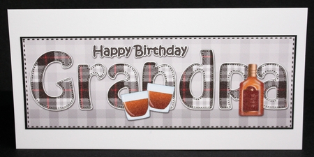 Large DL Happy Birthday GRANDPA 3D decoupage by Marion Kimberley-Scott