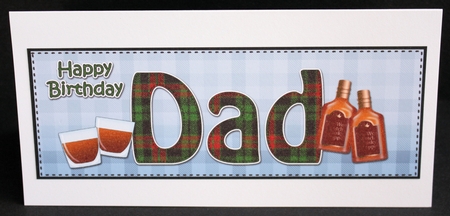 Large DL Happy Birthday DAD 3D decoupage by Marion Kimberley-Scott
