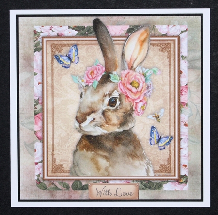 Gorgeous Water Color Rabbit 8x8 by Marion Kimberley-Scott