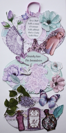 Lavender Beauty Hanging Oval Plaques Trio by Marion Kimberley-Scott
