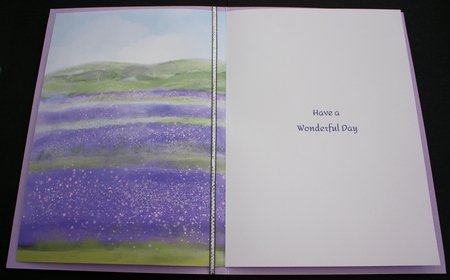 LAVENDER POT: A5 Floral Quick Card WIth Optional Decoupage, 10 sentiment tags & Commercial Use by Marion Kimberley-Scott