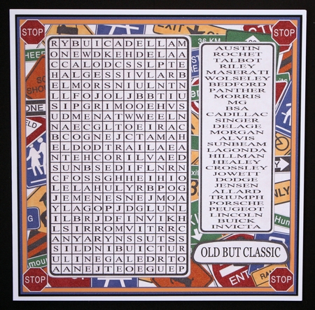 WORDSEARCH CLASSIC MOTORS by Marion Kimberley-Scott