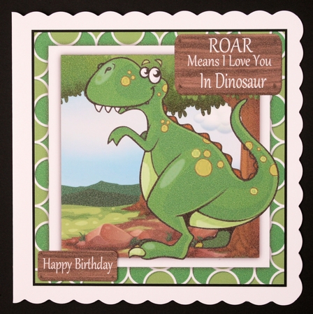 ROAR Means I Love You In Dinosaur 8x8 by Marion Kimberley-Scott