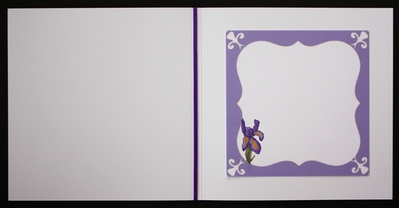 PURPLE IRIS: 7x7 4 Sheet Mini Kit With Decoupage, Insert, 10 Sentiment Tags, Bonus Gift Tag, Background Paper & Commercial Use by Marion Kimberley-Scott