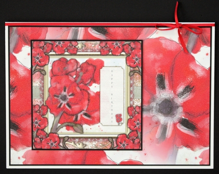 RED POPPY BACKGROUND: A4 Poppy Background/Backing Paper With Commercial Use. by Marion Kimberley-Scott