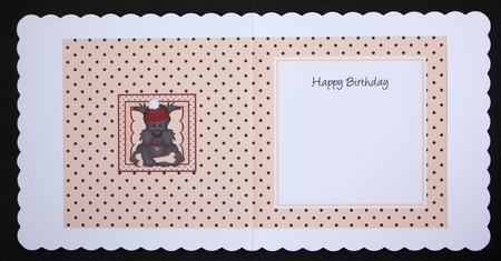 Cute Little Scottie Dog square landscape insert by Marion Kimberley-Scott