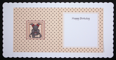 Cute Little Scottie Dog square landscape insert by Marion Kimberley-Scott