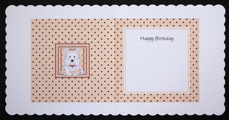 Cute Little Westie Dog square landscape insert by Marion Kimberley-Scott