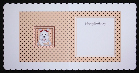 Cute Little Westie Dog square landscape insert by Marion Kimberley-Scott