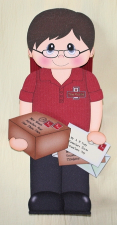 3D On the Shelf Card Kit - Little Postie Jerry by Marion Kimberley-Scott