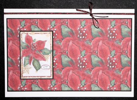 CHRISTMAS POINSETTIA: A4 Background/Backing Paper, With Commercial Use by Marion Kimberley-Scott
