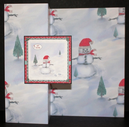 CHRISTMAS SNOWMAN SANTA : A4 Background/Backing Paper With Commercial Use by Marion Kimberley-Scott