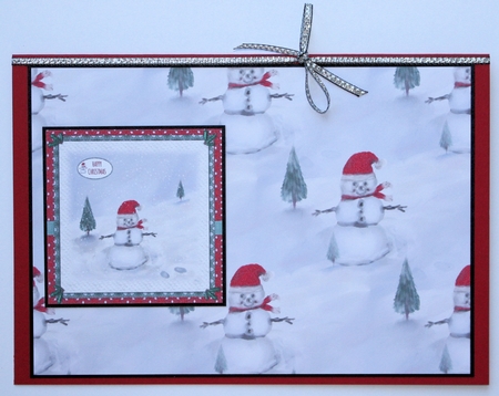 CHRISTMAS SNOWMAN SANTA : A4 Background/Backing Paper With Commercial Use by Marion Kimberley-Scott