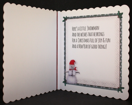 CHRISTMAS SNOWMAN SANTA INSERT: Blank Insert With Optional Snowman Verse, Bonus Gift Tag/Mini Topper & Commercial Use by Marion Kimberley-Scott
