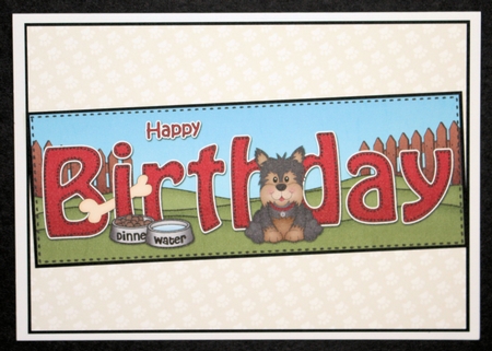 Large DL HAPPY BIRTHDAY 3D decoupage by Marion Kimberley-Scott