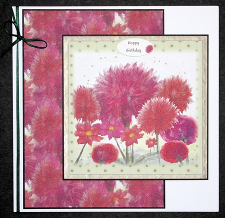 DAHLIAS: A4 Floral Background/Backing Paper, and Commercial Use by Marion Kimberley-Scott