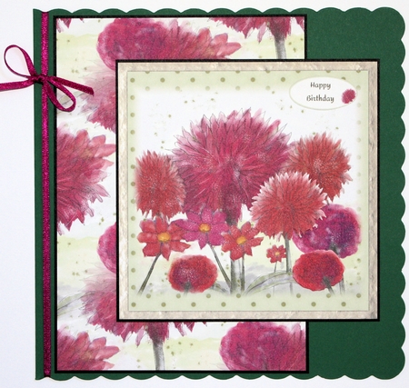 DAHLIAS: A4 Background/Backing Paper 2, With Commercial Use by Marion Kimberley-Scott
