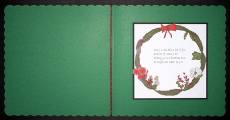 CHRISTMAS WREATH INSERT WITH MICE: 7x7 Christmas Insert with Optional Christmas Verse, Bonus Gift Tag/Mini Topper & Commercial Use by Marion Kimberley-Scott