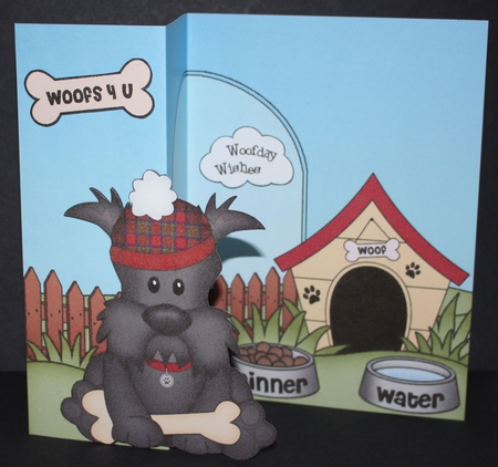 3D Shaped No-Hole Fold Back Mini Kit - Little Scottie Dog Hamish by Marion Kimberley-Scott