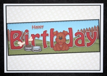 Large DL HAPPY BIRTHDAY 3D decoupage by Marion Kimberley-Scott