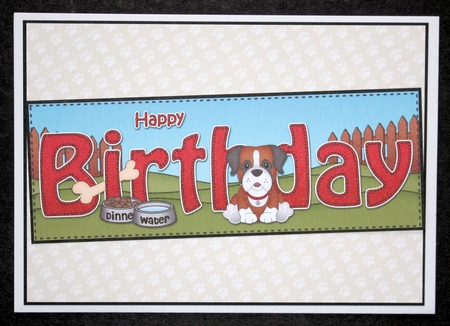 Large DL HAPPY BIRTHDAY 3D decoupage by Marion Kimberley-Scott