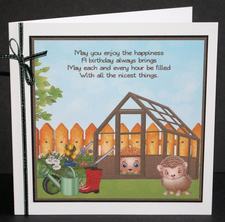 Life in the garden Birthday insert by Marion Kimberley-Scott