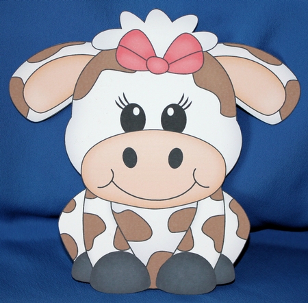 3D Shaped Card  Kit -  Cute Little Milly Moo Cow by Marion Kimberley-Scott