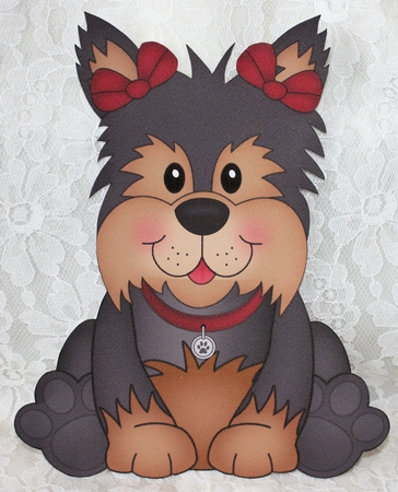 3D Cute Canine Treat Box Gift Set Mini Kit - Little Yorkie Dog Poppy by Marion Kimberley-Scott