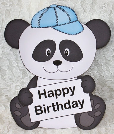 3D Shaped Card  Kit - Cute Little Panda Chi Chi by Marion Kimberley-Scott