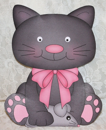 3D Shaped Card  Kit - Cute Little Cat Sooty by Marion Kimberley-Scott