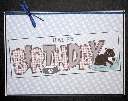 Louie the Cat BIRTHDAY large dl by Marion Kimberley-Scott