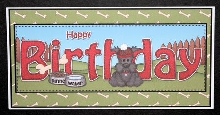 Large DL HAPPY BIRTHDAY 3D decoupage by Marion Kimberley-Scott