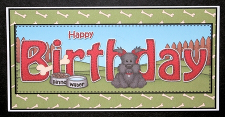 Large DL HAPPY BIRTHDAY 3D decoupage by Marion Kimberley-Scott