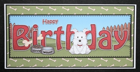 Large DL HAPPY BIRTHDAY 3D decoupage by Marion Kimberley-Scott