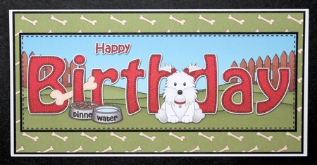 Large DL HAPPY BIRTHDAY 3D decoupage by Marion Kimberley-Scott