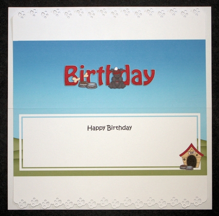 Large DL HAPPY BIRTHDAY insert by Marion Kimberley-Scott