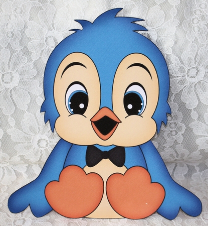 3D Shaped Card  Kit - Cute Little Bloo Bird by Marion Kimberley-Scott