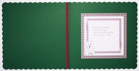 WESTIE INSERTS: Two Inserts, (One Blank, One with Verse) & Bonus Mini Gift Tag/Topper With Commercial Use by Marion Kimberley-Scott