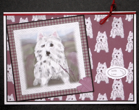 CUTE WESTIES: A4  Westie-Patterned Background/Backing Paper, With Commercial Use by Marion Kimberley-Scott