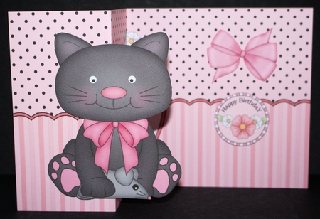 3D Shaped No-Hole Fold Back Mini Kit - Cute Little Cat Sooty by Marion Kimberley-Scott