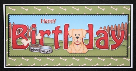 Large DL HAPPY BIRTHDAY 3D decoupage by Marion Kimberley-Scott