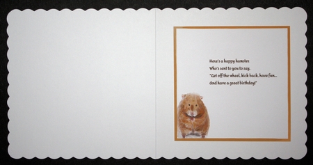 HAMSTER INSERTS: 5x5, One Blank, One with Birthday Verse, Plus Mini Gift Tag & Commercial Use by Marion Kimberley-Scott