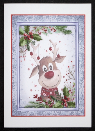 A5 Blank Insert , Reindeer Tree  by Marion Kimberley-Scott